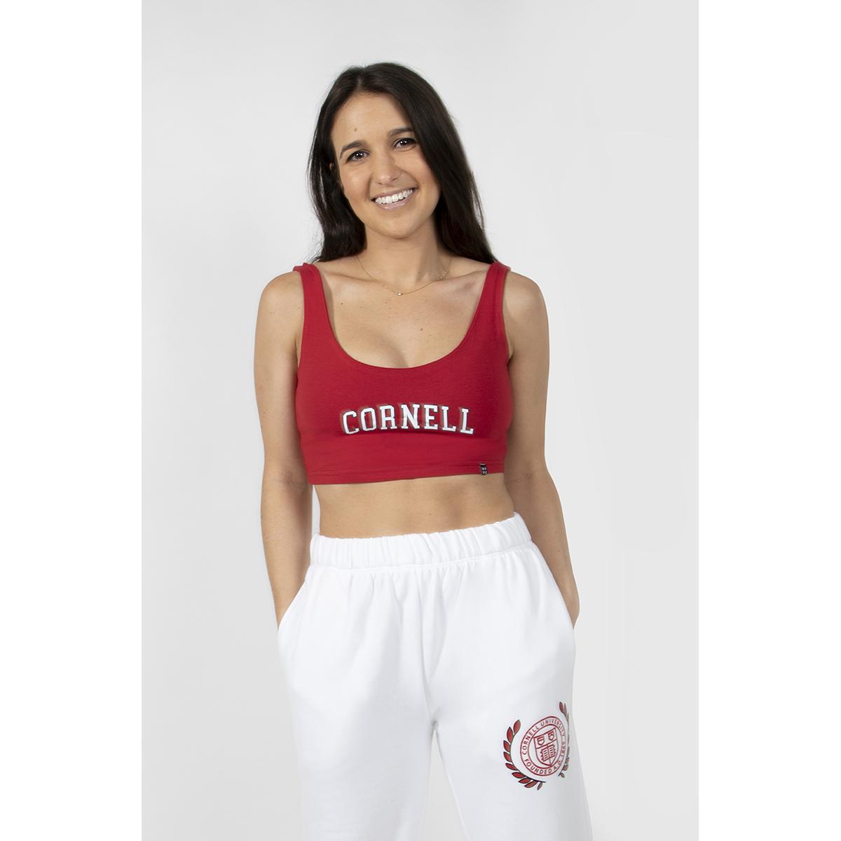 Women's Cornell Scoop Neck Crop Tan