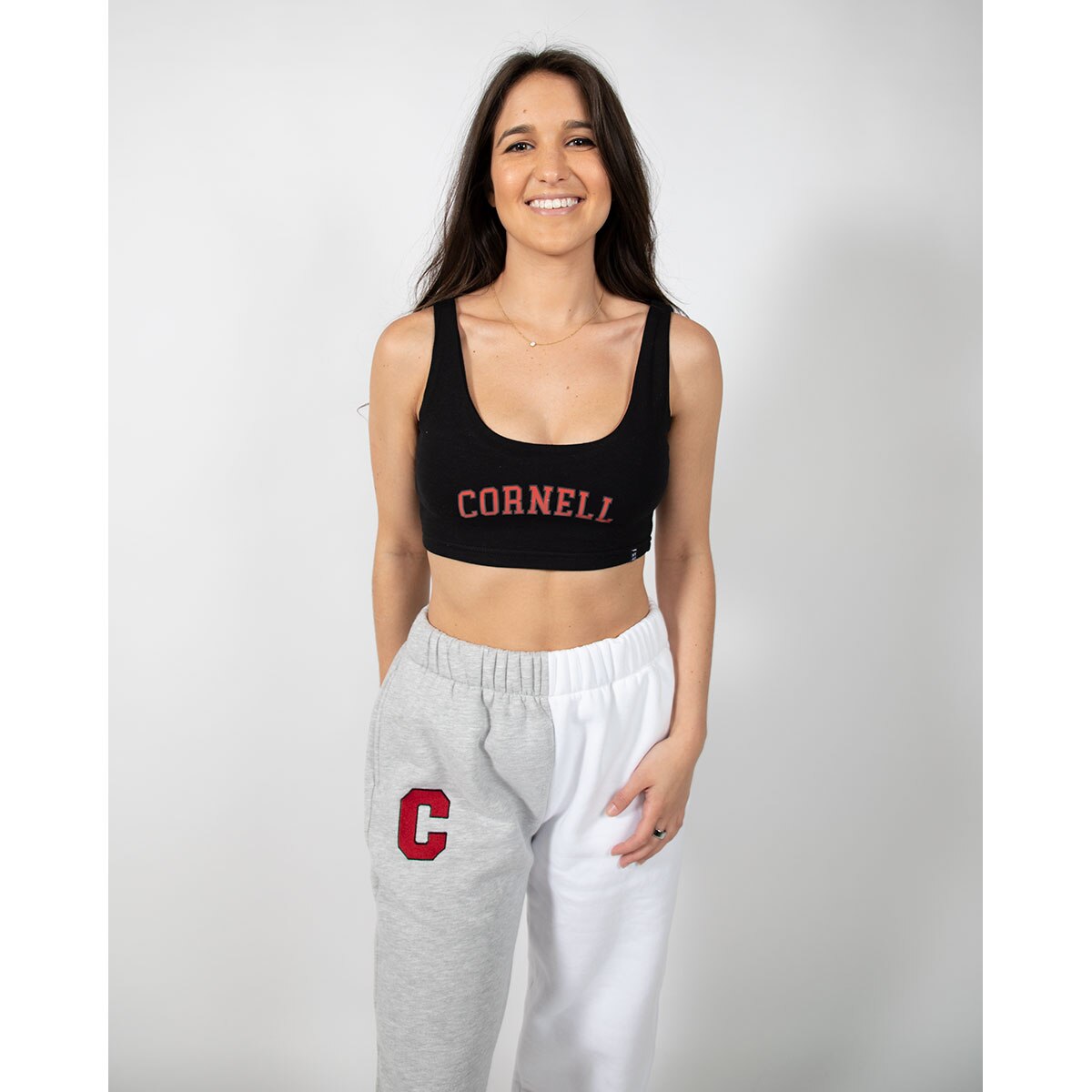 Women's Cornell Scoop Neck Crop Tan