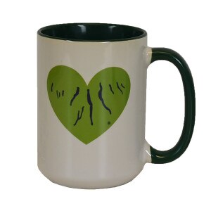 Green Heart Finger Lakes Mug Dark Green Large