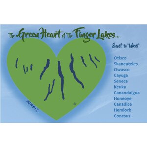 Green Heart Finger Lakes Postcard