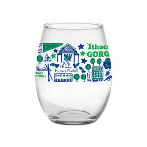 Julia Gash Ithaca Stemless Wine Glass 21oz Full Print