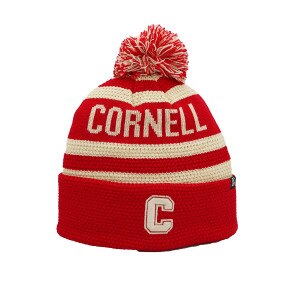 Block C Ivory and Red Stripe Knit Cap