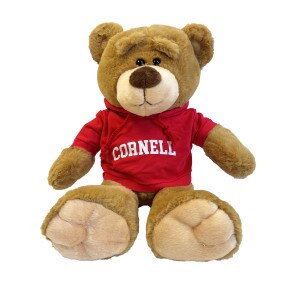 Cornell Fuzzy Wuzzy in Cornell Red Hood - Honey