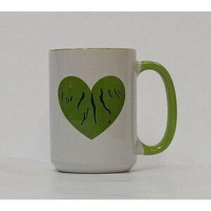 Green Heart Finger Lakes Mug Light Green Large