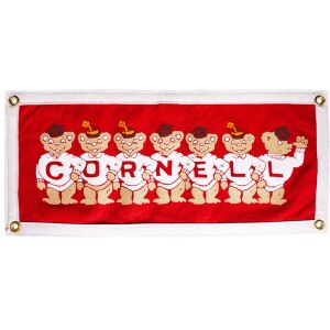 Cornell Sweater Bear Line Camp Flag 10.5" x 24"