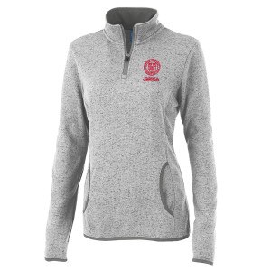 Women's Cornell Student & Campus Life Heathered Fleece 1/4 Zip