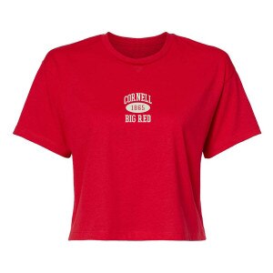 Women's Cornell 1865 Over Big Red Embroidered Crop