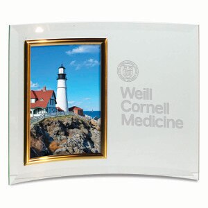 Weill Cornell Medicine Vertical Curved Crystal Glass Frame