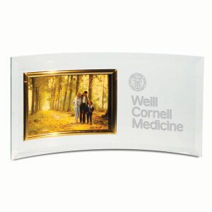 Weill Cornell Medicine Horizontal Curved Crystal Glass Frame