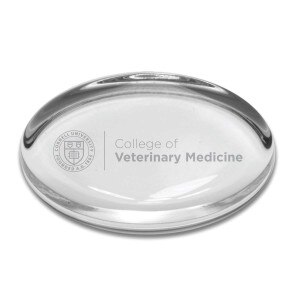 Cornell College of Veterinary Medicine Oval Paperweight