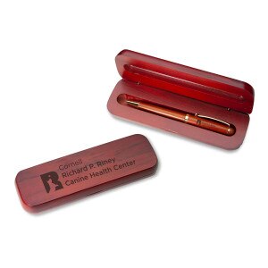 Cornell Riney Canine Health Center Rosewood Pen and Case Set