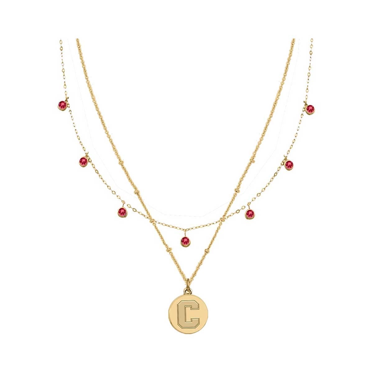 Block C w/Red Gems Necklace Set