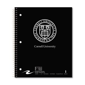 Cornell Spiral 1 Subject Notebook- Black