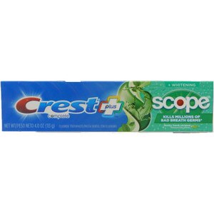 Crest And Scope Whitening Toothpaste 4oz