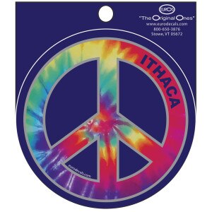 Ithaca Tie Dye Peace Decal