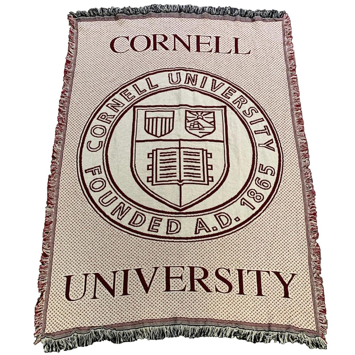 Cornell Seal Tapestry Throw Afghan