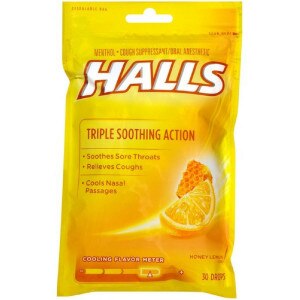 Halls Bag Honey lemon 30ct
